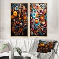 thumbnail image 1 of Designart "Vibrant Rhapsody Opt Art painting II" Op Art Framed Wall Art Set Of 2 - Multi-Color Abstract Framed Wall Art Set Of 2, 1 of 6