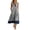 Gray, variant on Women's Cotton V-Neck Sleeveless Midi Dresses Casual Tiered Swing Dress with Pockets for Summer Beach Vacation