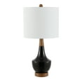 thumbnail image 4 of SAFAVIEH Edalyn 20 in. Glam Black Ceramic Table Lamp with White 100% Cotton Shade, 4 of 6