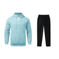 thumbnail image 4 of 2 Piece Mens Sweatsuits Casual Half Zip Hoodie and Sweatpant Pant Sets Sports Outfits Long Sleeve Tracksuits (XL, Blue), 4 of 7