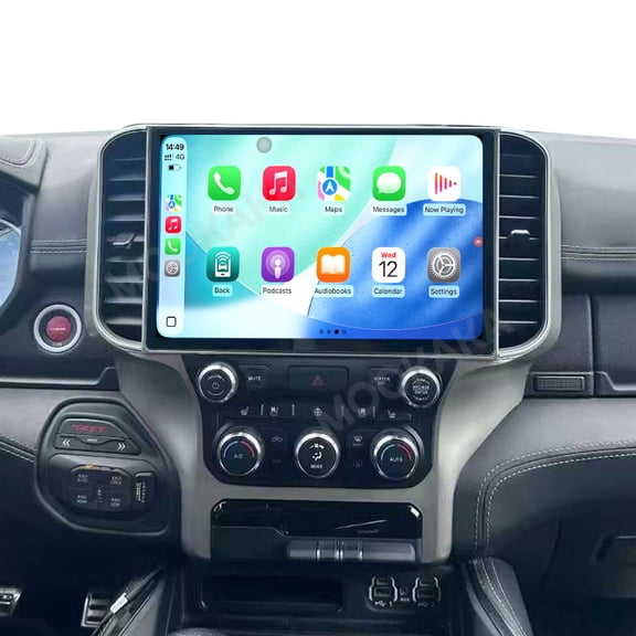 MOOKAKA 13.1" Smart Display Radio Audio Media Player for Dodge Ram 2019-2023 Car Navigation GPS Upgrade Headunit Android Replacement 1080P Screen Carplay Accessories