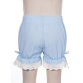 thumbnail image 4 of JanJean Kids Girls Ruffled Bloomers Shorts Cotton Lace Up Safety Short Pants Bottom Ruffled Bloomers Blue 120, 4 of 7