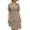 Khaki, variant on Women's Ditsy Floral Empire Waist Plunge Short Sleeve Dress Peplum Neckline Surplice Style 95% polyester 5% spandex
