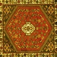 thumbnail image 1 of Ahgly Company Machine Washable Indoor Square Persian Yellow Traditional Area Rugs, 6' Square, 1 of 4