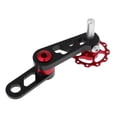 thumbnail image 3 of Tensor de cadena de convertidor de velocidad única de bicicleta de peso ligero, bicicleta Foading Negro + rojo Zulema Convertidor de platos oval, 3 of 8