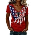 thumbnail image 3 of USA 250th Anniversary Shirt Independence Days Womens T Shirts Graphic Tee Crew Neck Short Sleeve Red Top XXXL, 3 of 5