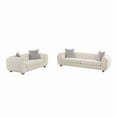 thumbnail image 6 of Pasargad Home Bergamo Ivory Fabric Loveseat with 2 Pillows Included, 6 of 8