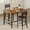 Retro color, variant on Huisuilinss Dining Table Set For 2,3-Piece Kitchen Table Set,Counter Height Kitchen Table With 2 Upholstered Chairs,Wood Dining Table Set With Footrest & Corner Protector For Apartment Pub