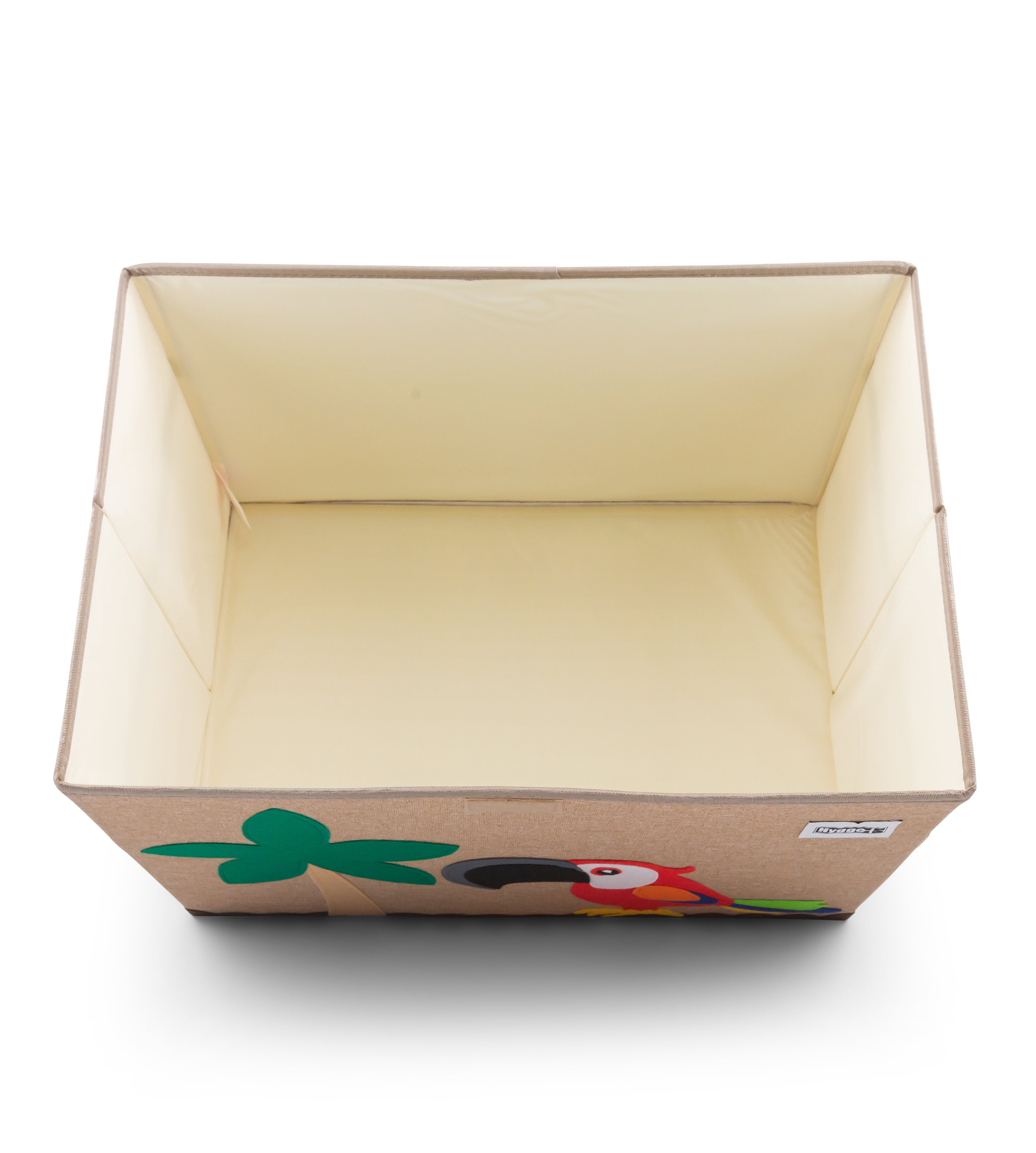 HYGGE + Animial Toy Storage Bin with Lid 20.8" x 13" x 13" Durable fabric & lightweight design. Great for storing toys, books, linens, games, clothing, baby products & more! (Bird)
