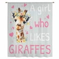 thumbnail image 2 of Grey Pink Giraffe Sheer Curtains 108 Inches Extra Long, Love Heart Spring Floral Botanical Light Filering Curtains, Privacy Drapes Simi Floor to Veiling Curtain for Living Room Window Treatment, 2 of 9