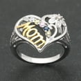 thumbnail image 6 of Mom Heart Ring Cz Gold Plated Engraved to Mom With Love Womens Ginger Lyne Collection, 6 of 6