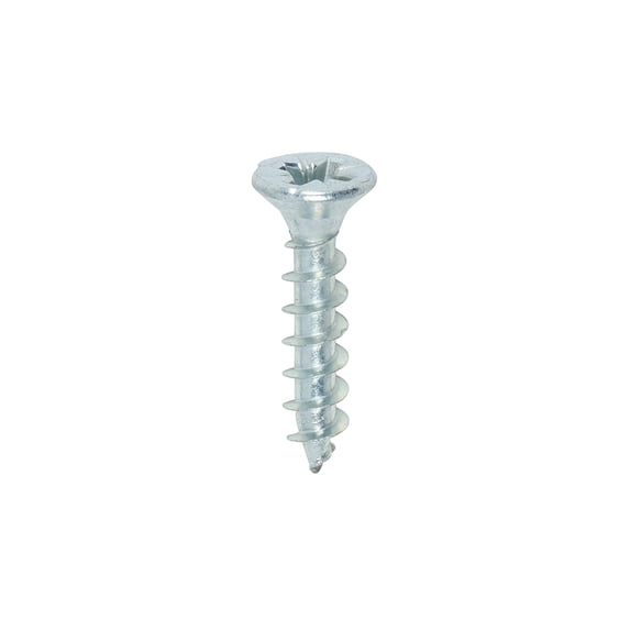 Timco - Solo Chipboard & Woodscrews - PZ - Double Countersunk - Zinc (Size 4.0 x 20 - 200 Pieces)