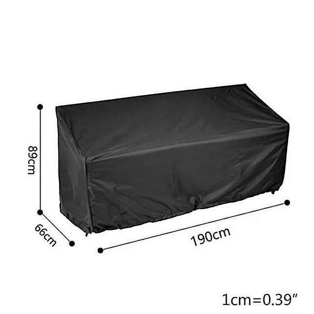 Funda para banco de jardín 210D, impermeable, anti-UV, resistente, funda protectora para silla (190 x 66 x 89 cm)
