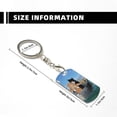 thumbnail image 3 of Uemuo Two Brave Cats Are Floating On The Sea Iceberg Pattern Rectangular Metal Keychain - Durable, Stylish, and Personalized Key Ring for Men and Women,Engraved Keychain,Gift Slim Sturdy Keychain, 3 of 7
