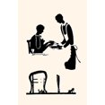 thumbnail image 1 of Homemaker being served by a maid-Fine Art Canvas Print (20" x 30"), 1 of 1