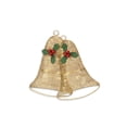 thumbnail image 3 of Cheungs 6010 Clara Gold Metal Holiday Bell Wall Hanging Decor, 3 of 6