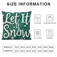 thumbnail image 5 of Shiartex  Green Christmas Throw Pillow Covers Let It Snow Pillow Covers Snowflake Throw Pillows Rustic Winter Holiday Xmas Decor for Couch White, 5 of 5