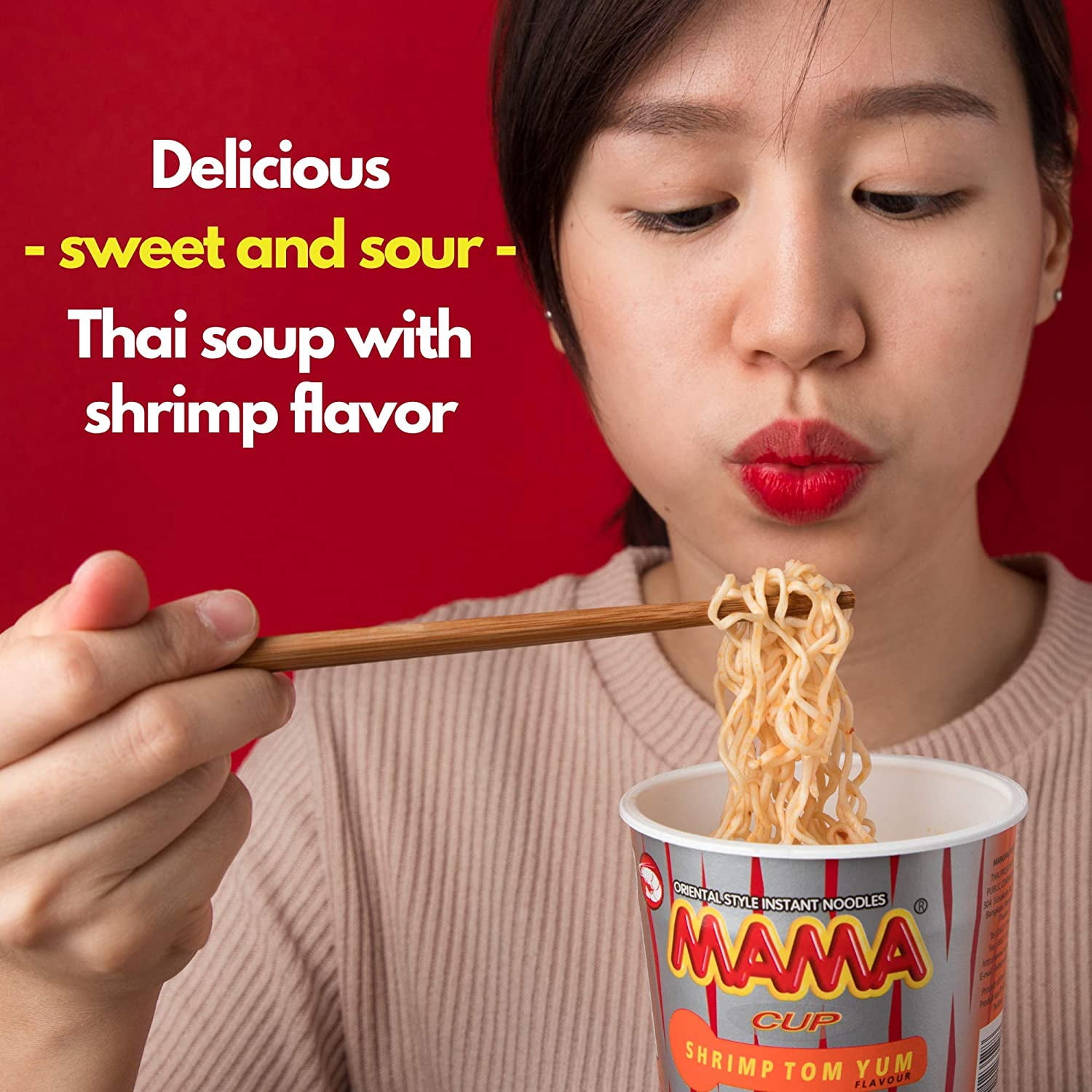 MAMA Asian Oriental Style Instant Cup Noodles, Shrimp Tom Yum