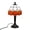 Orange, variant on Honmine Table Lamp Art Stained Glass Decorative Lamp, Bedside Lamp for Bedroom Living Room Home, Colorful Glass Base Lamp for Guest Room, Cabin, Loft