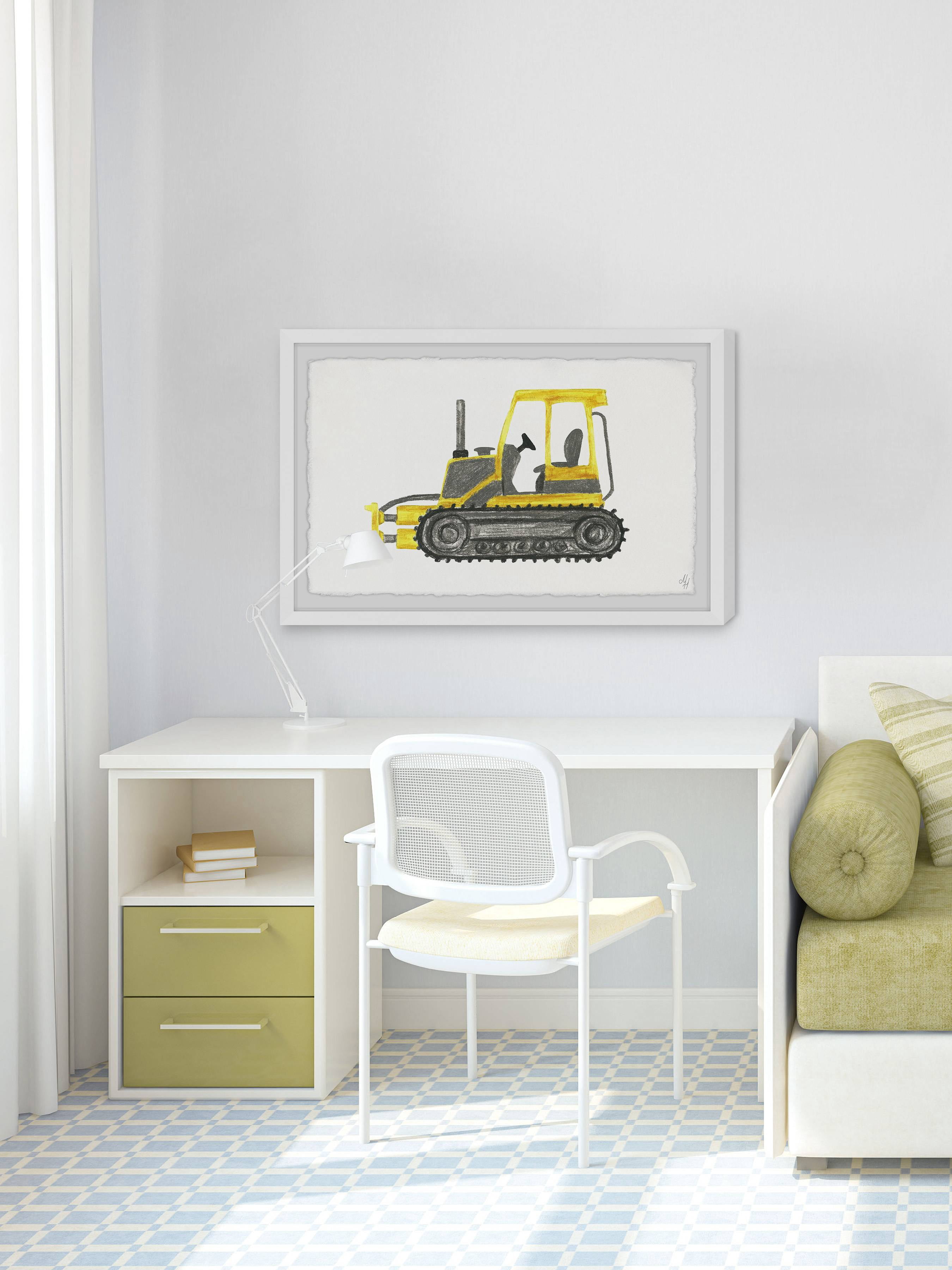 Marmont Hill Bulldozer Truck Framed Wall Art