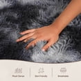 thumbnail image 3 of Moonlight20015 Area Rug 4x4ft non-slip Soft Fluffy Shaggy for Living Room Bedroom Décor Tye Dye Gray, 3 of 7