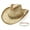 Beige, variant on WHIPPY Cowboy Hat for Men Women Western Cowgirl Hat Wide Brim Straw Hat with 2 Pcs Hatbands