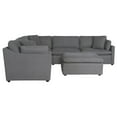 thumbnail image 3 of Topline Home Furnishings Grey Ottoman, 3 of 5