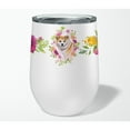 thumbnail image 4 of Carolines Treasures CK4183TBL12 Shiba Inu Pink Flowers Stainless Steel 12 oz Stemless Wine Glass 12 oz multicolor, 4 of 4