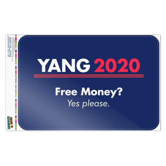 Yang 2020 Free Money Universal Basic Income Home Business Office Sign