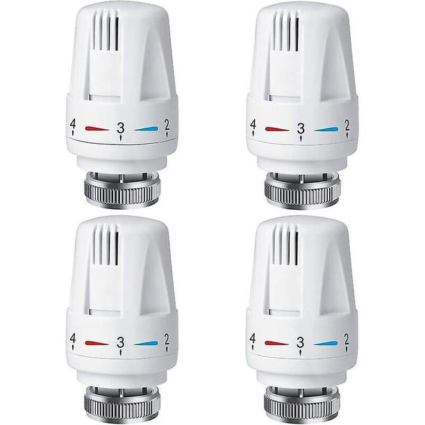 Msbd Cabezal De Radiador Termostático De 4 Piezas, Cabezal De Termostato De Radiador Trv M30 X 1.5, Válvula De Radiador Termostática, Válvulas De Radiador para El Hogar Y O
