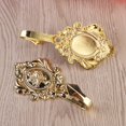 thumbnail image 3 of 2-Pack Vintage Drapery Curtain Holdbacks Tieback Hooks Rose Pattern (Golden), 3 of 6