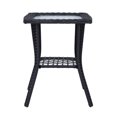 thumbnail image 4 of Outdoor Wicker Side Table with Square Tempered Glass Top, Indoor Rattan Woven Coffee End Table with Storage for Patio, Backyard, Garden, Porch, Balcony, Black, 4 of 9