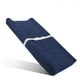 thumbnail image 2 of Funda para cambiador - Funda para cambiador de felpa ultrasuave con lunares Minky Fundas para cambiador transpirables para bebés y niñas (gris claro y azul marino), 2 of 5