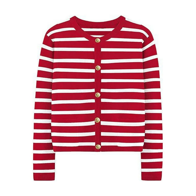 Long Sleeve Striped Cardigan Sweater Long Sleeve Striped Cardigan Sweater