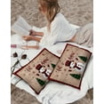 thumbnail image 3 of Pack of 2 Outdoor Pillow Covers, Christmas Sowman Vintage Wood Grain Waterproof Square Throw Pillowcase Cushion Decorative Pillow Covers for Couch Patio Tent, 20x12 in, 3 of 6