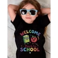 thumbnail image 1 of Boy's/Girls Back To School Theme Cotton Graphic Tees, Back To School Clothes Girls, Summer Tops With Fun School Characters, Gift For First Day of School, Cute, Playful, Kid-Friendly Kids Clothes Girl, 1 of 6
