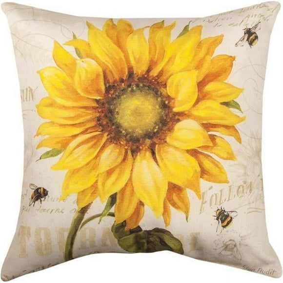 Manual Woodworkers & Weavers SLUTSN Coussin Intérieur et Extérieur 18 Po Tournesols sous le Soleil