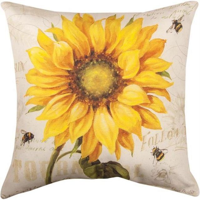 Manual Woodworkers & Weavers SLUTSN Coussin Intérieur et Extérieur 18 Po Tournesols sous le Soleil