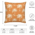 thumbnail image 3 of Palm Tree Throw Pillow Covers 20x20 Inch Set of 2, Vintage Tropical Palm Tree Pillow Cases Coconut Tree Burnt Orange Pillowcase Home Decorative Cushion Covers for Sofa Couch Bed Living Room, 3 of 7