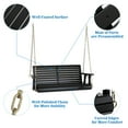 thumbnail image 3 of Ktaxon Patio Wooden Porch Swing for Courtyard & Garden, Heavy Duty 880 LBS Swing Chair Bench with Hanging Chains for Outdoors (Black, 4 FT), 3 of 12