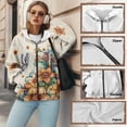 thumbnail image 6 of Renewold Bohemian Flower Butterfly Yellow Womens Oversized Hooded Sweatshirts Full Zip Jackets Hoodie Pullover Fleece Sweaters Long Sleeve Sweatshirt Cardigan Trendy Winter Fall Clothing, M, 6 of 7