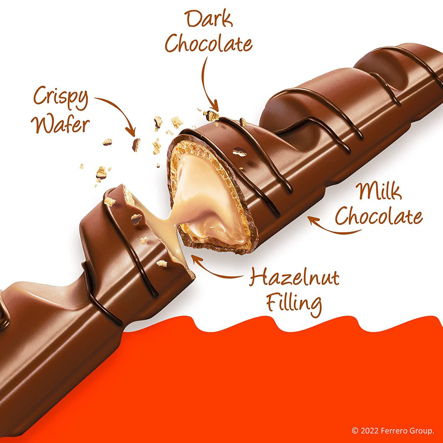 12 Packs Kinder Bueno Milk Chocolate Hazelnut — 18.20 oz 516 g