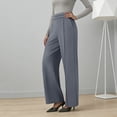 thumbnail image 2 of MYAOYI Womens Pants High Waisted Wide Leg Dress Pants Pleated Work Trousers, 2 of 8