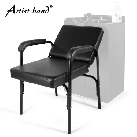 Artist hand Shampoo Chair Black Salon Recliner Barber Chair Hair Stylist Beauty