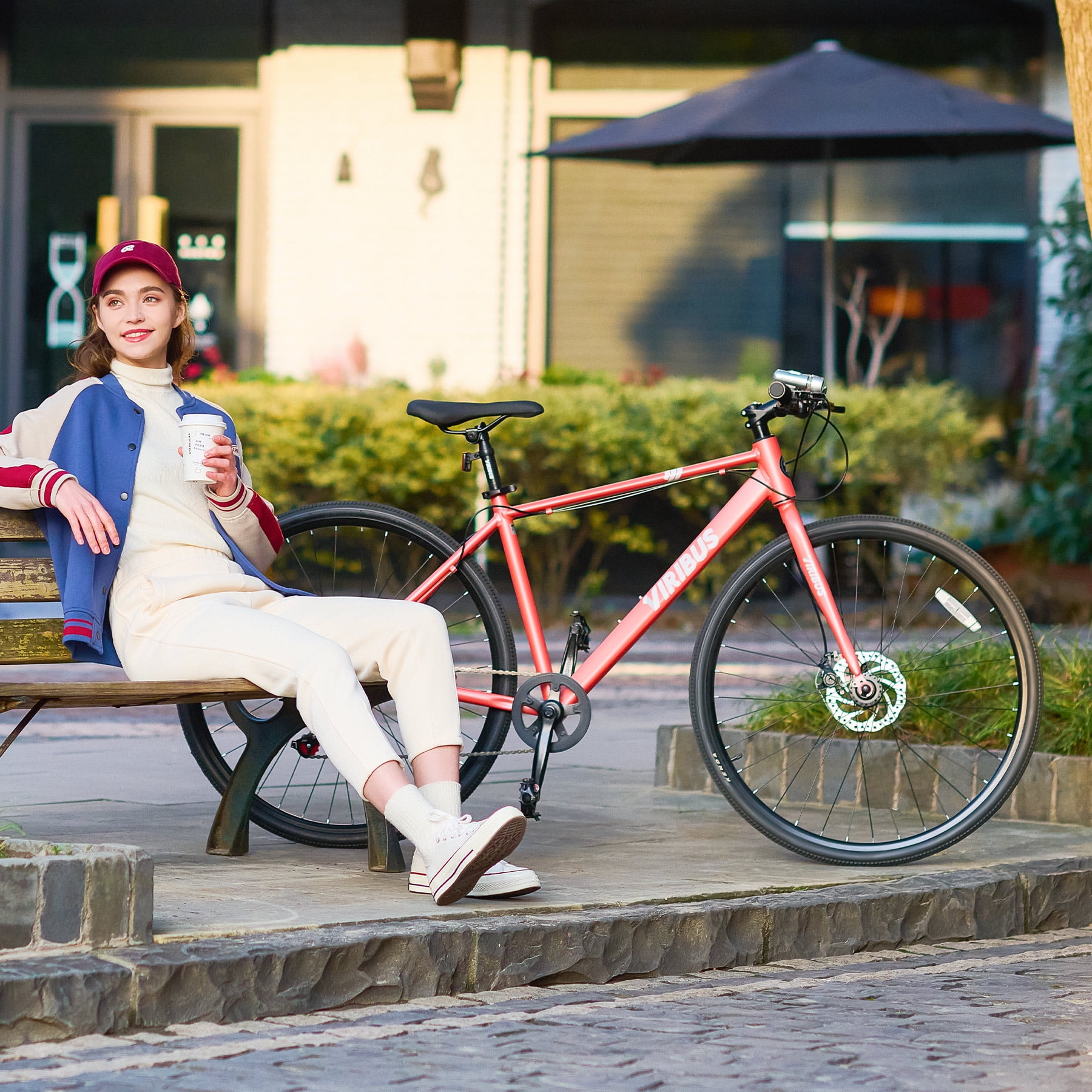 Street Bike 48/mo Finance Viribus Hybrid Bikes, 28 Inch Road - Main Image