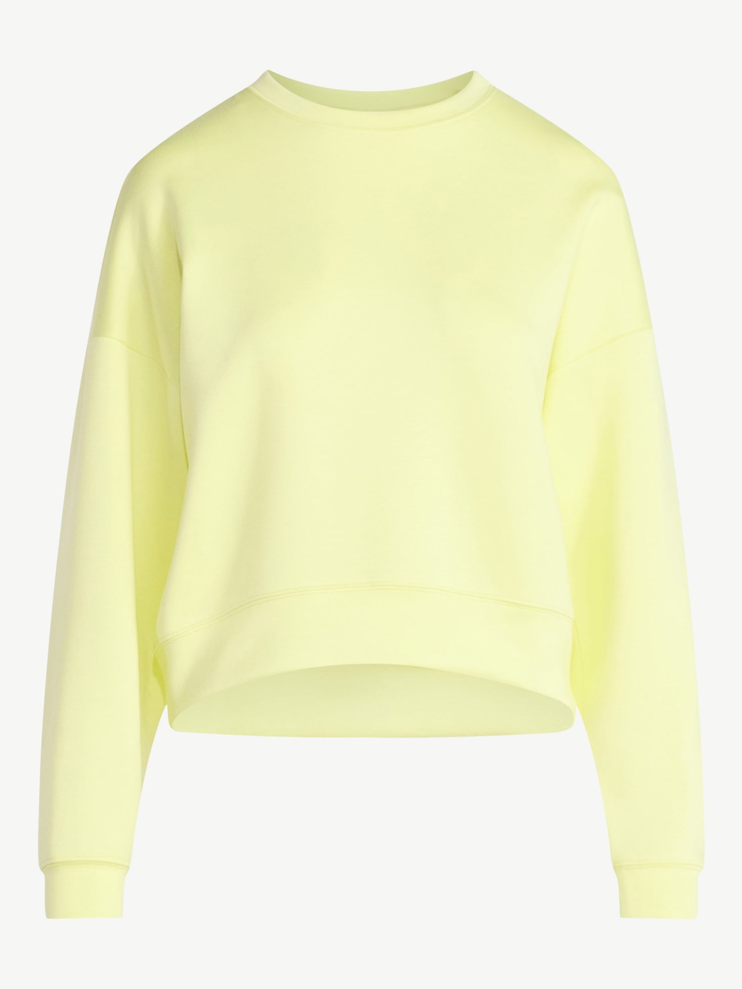 Scoop Women's and Women's Plus Scubaknit Cropped Sweatshirt with Drop Sleeves, Sizes XS-4X