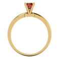 thumbnail image 4 of Clara Pucci 14K Yellow Gold 0.5ct Garnet Solitaire Ring for Women, 4 of 8