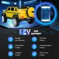 thumbnail image 4 of JOYLDIAS 12V Kids Ride on Car 3 Speeds Licensed Mercedes-Benz Electric Toy w/ Bluetooth, Remote Control, LED Lights (Yellow), 4 of 11