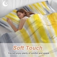 thumbnail image 4 of 3 Piece Yellow Gray White Duvet Cover Set Full Size, Microfiber Comforter/Quilt Cover with Corner Ties and 2 Pillowcases, Farmhouse Gradient Abstract Art All Season Soft Bedding with Zipper Closure, 4 of 8