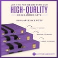 thumbnail image 4 of Get The Games Out Backgammon Set - Portable 11" Travel Size Classic Board Game Case - Purple, Small, 4 of 8